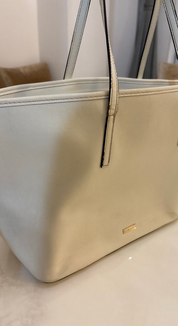 Klasik Beyaz Deri Kadın Çanta - Görsel 4