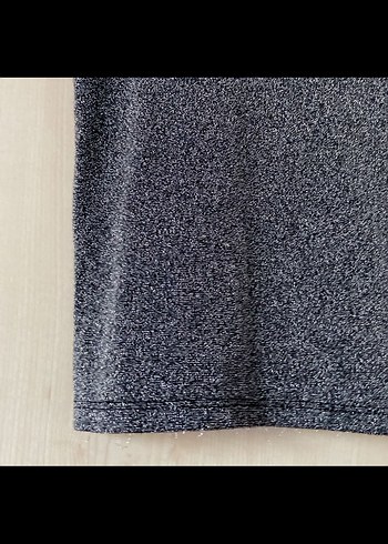 Gri  simli Kadın Mini likralı Etek - Görsel 2