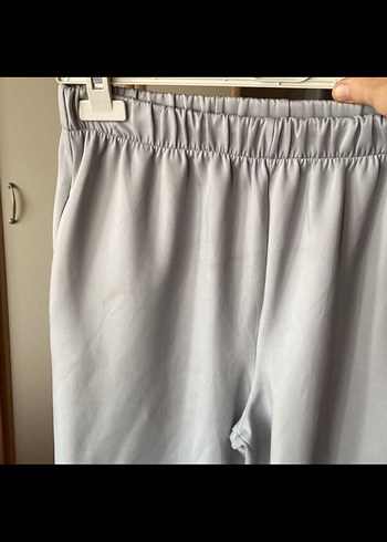 Gri rahat kalıp  Kadın Pantolon - Görsel 4