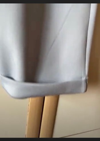 Gri rahat kalıp  Kadın Pantolon - Görsel 3