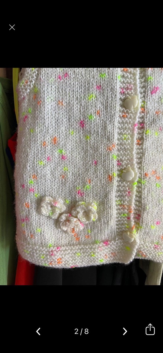 Kızlar için beyaz örme yelek kolsuz hırka - Görsel 2