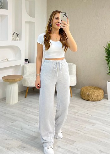 s Beden gri Renk YAZLIK STRADIVARIUS MODEL ÇİZGİLİ CEPLİ