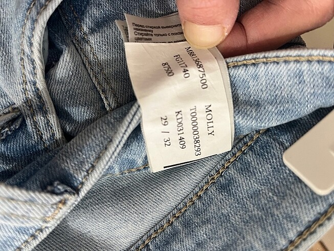 29 Beden mavi Renk Kot pantolon