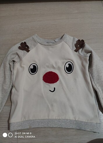 1,5 Yaş Beden çeşitli Renk Kiz bebek sweatshirt
