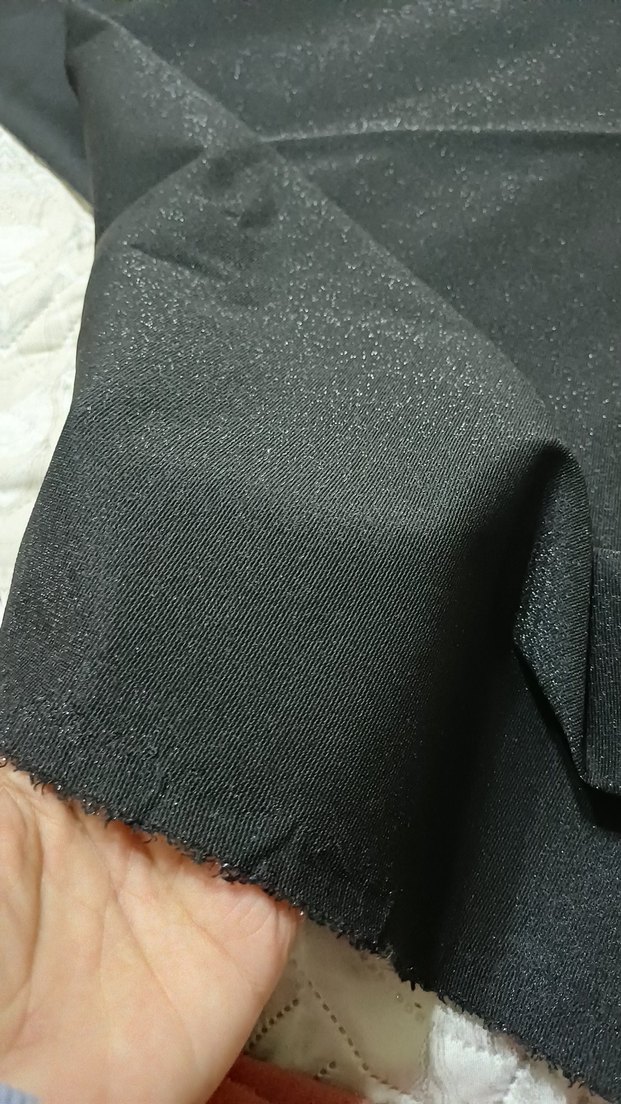 Siyah Simli Likralı Kumaş - Görsel 2