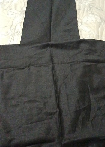 Siyah Parlak Astarlık Kumaş - Görsel 2