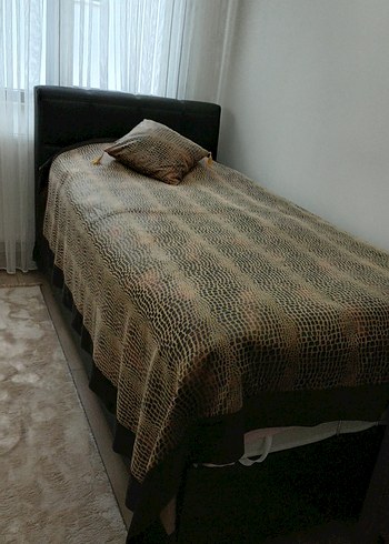 Parlak Kahverengi Yılan Desenli Yatak Örtüsü - Görsel 6