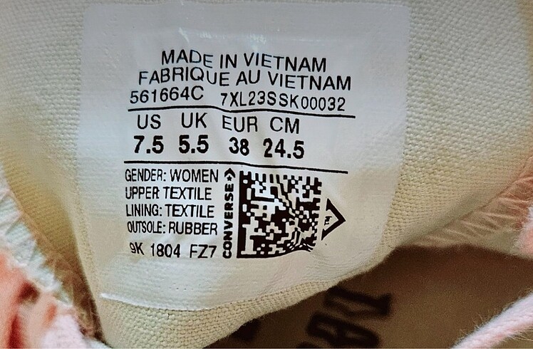 38 Beden çeşitli Renk Converse ayakkabı