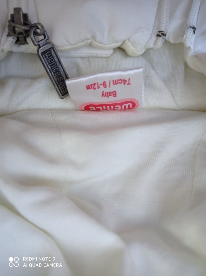 Beyaz Kız Bebek Kapüşonlu Kar Tulumu - Görsel 4