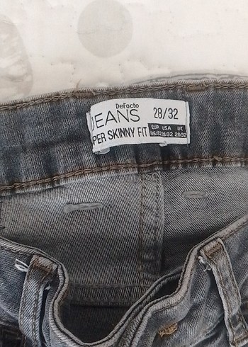 29 Beden Gri Regular Fit erkek Denim kot Pantolon