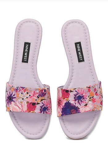 40 Beden mor Renk Sıfır, Orijinal NINE WEST Kadın Terlik
