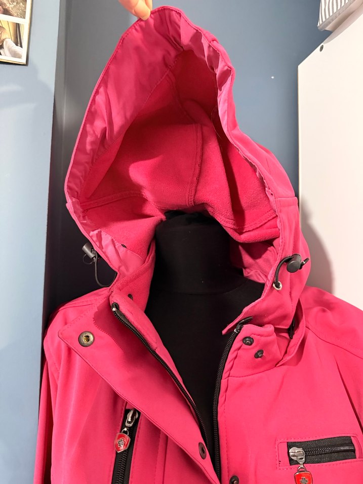 Pembe Kadın Midi Boy kar montu - Görsel 3