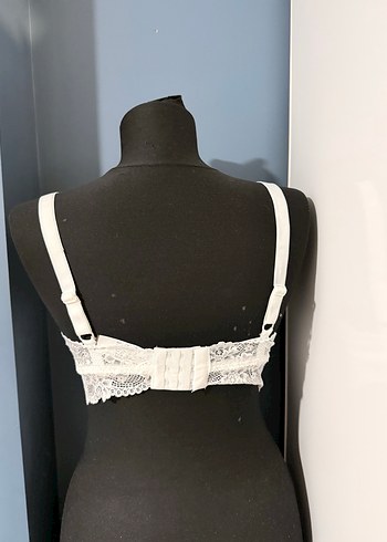 Dantel Detaylı Beyaz Vintage Sütyen - Görsel 2