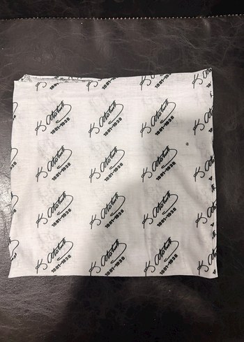 Atatürk Baskılı Beyaz bandana - Görsel 2