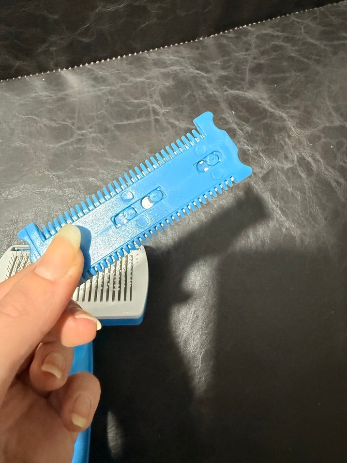 PetZoom Mavi evcil hayvan Tüy Tarağı - Görsel 4