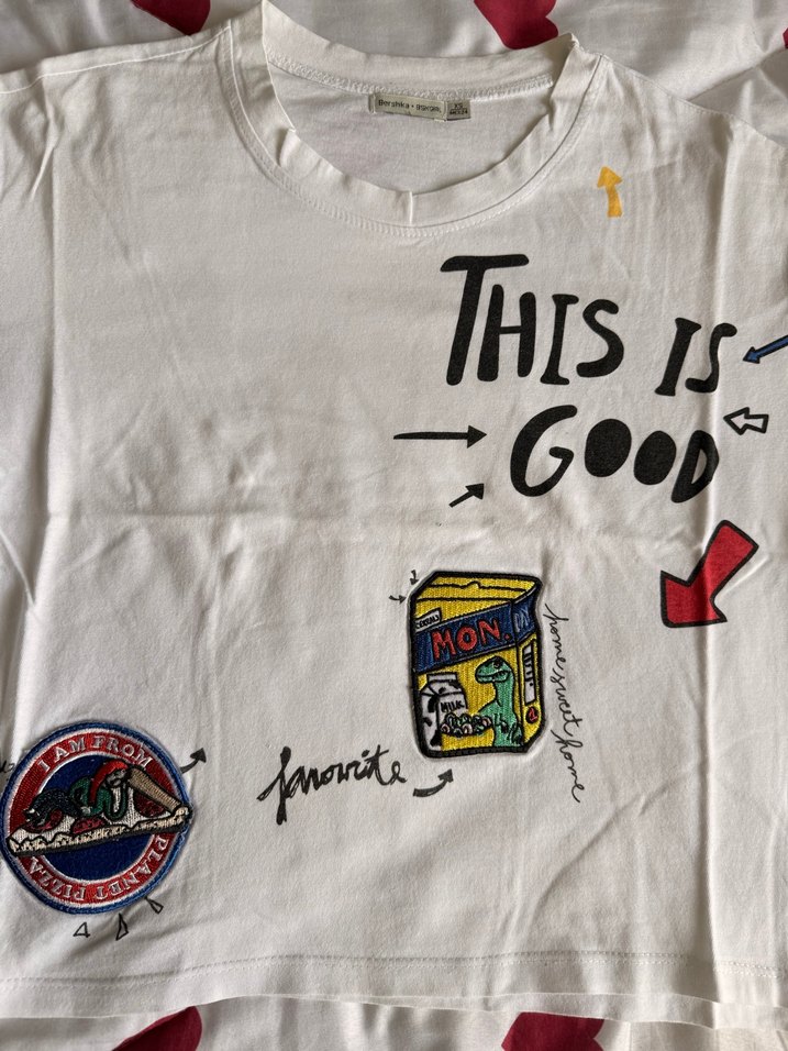 Bershka baskılı crop - Görsel 2