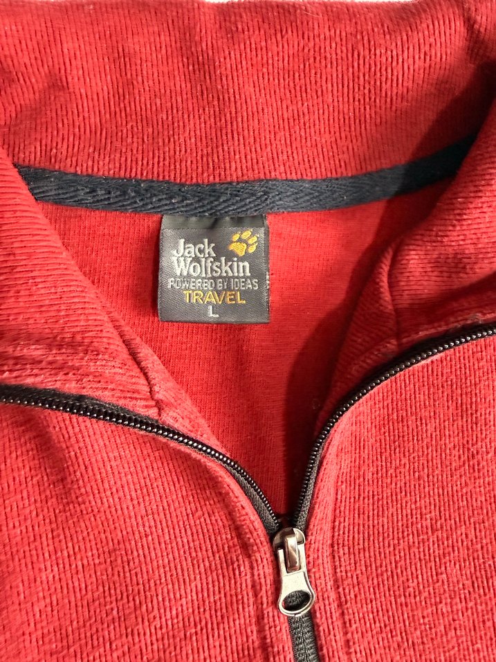 Jack Wolfskin Kırmızı Fermuarlı Polar - Görsel 2