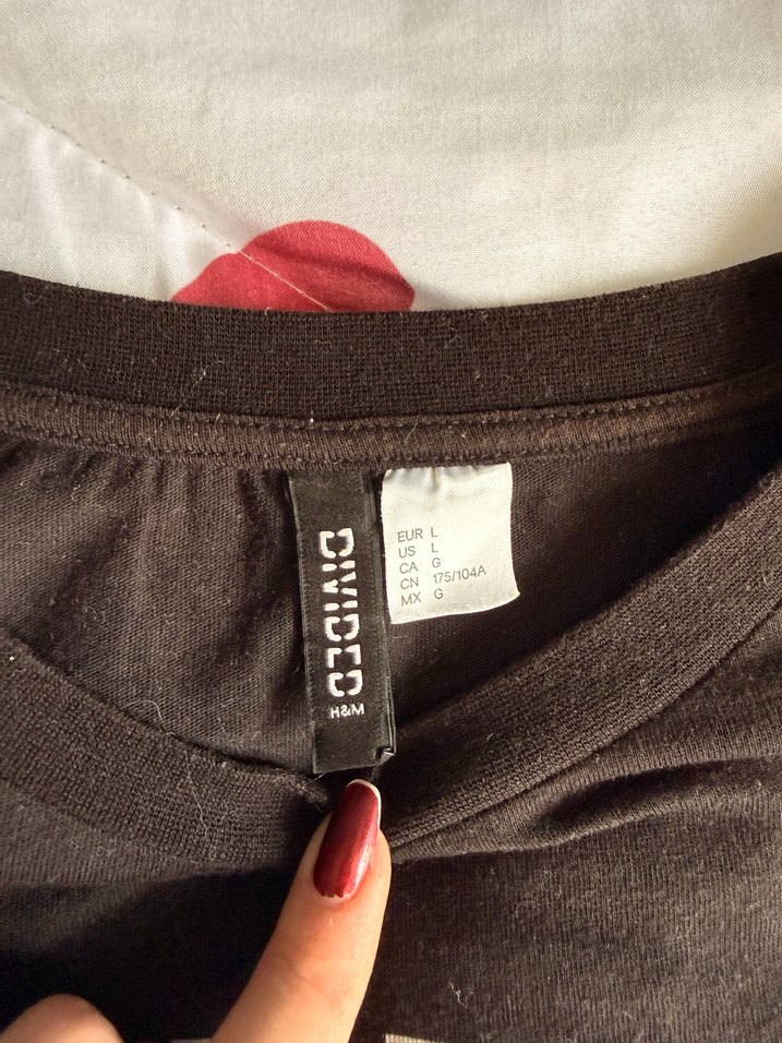 Baskılı Siyah Kısa Kollu Crop Tişört - Görsel 3