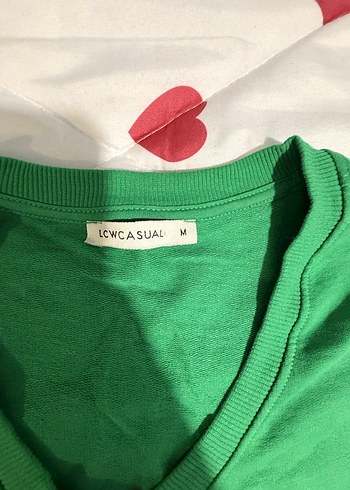 Yeşil V Yaka Kadın Sweatshirt - Görsel 2