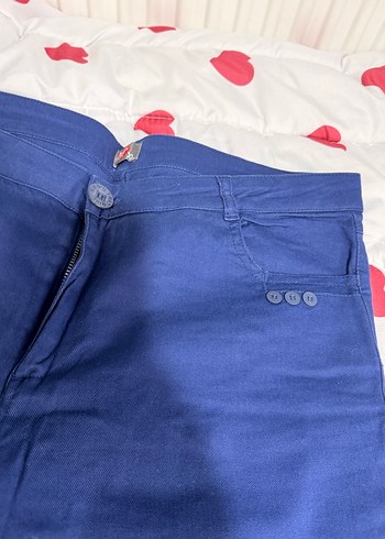 Mavi Kadın Denim Düğmeli Pantolon - Görsel 2