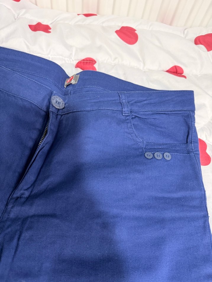 Mavi Kadın Denim Düğmeli Pantolon - Görsel 2