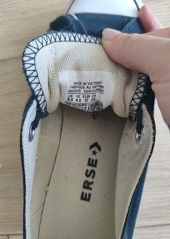 Converse Kadın siyah Beyaz Sneakers - Görsel 6