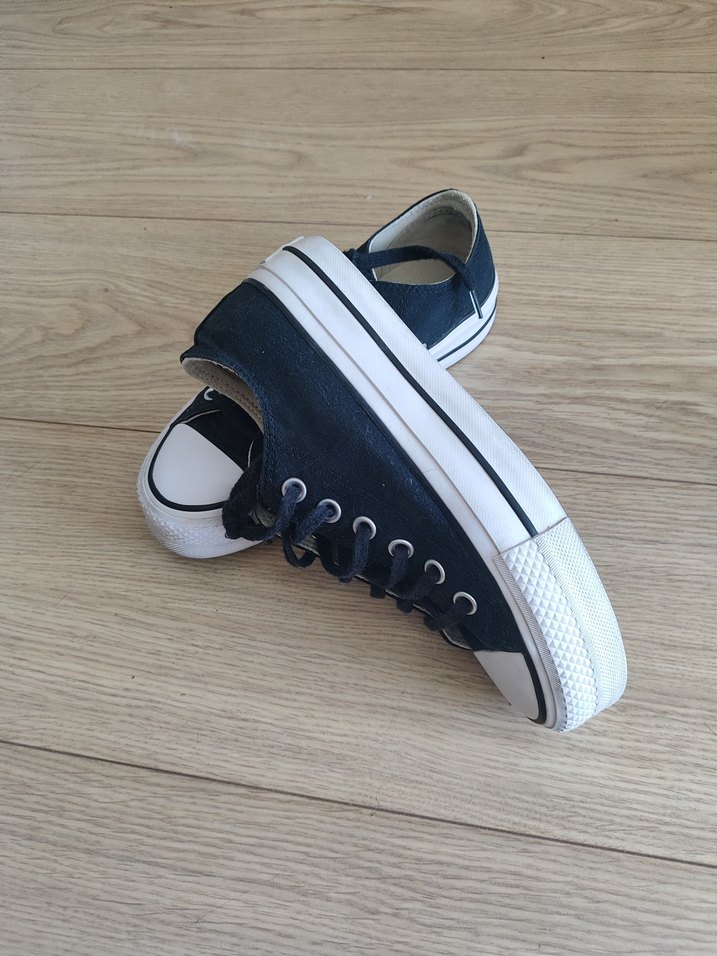 Converse Kadın siyah Beyaz Sneakers - Görsel 2