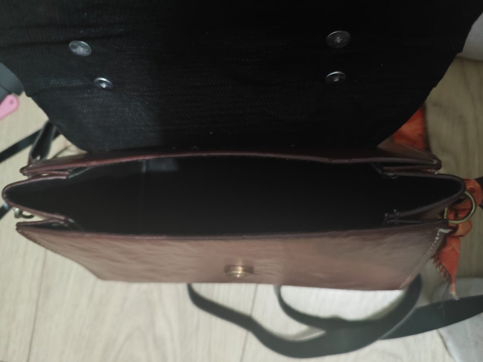 Kahverengi Deri Kadın Çanta - Görsel 2