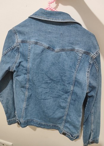 Düğmeli Mavi Kadın Denim Ceket - Görsel 2