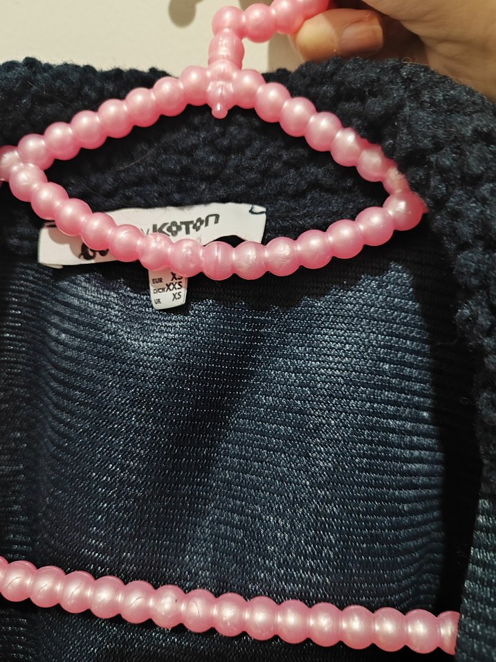 lacivert Düğmeli Kadın Midi Ceket - Görsel 2