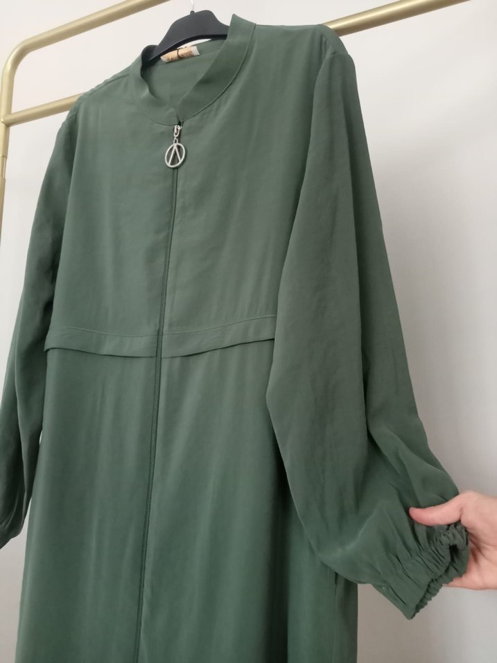 Kadın uzun Kol Haki Kap tunik - Görsel 2