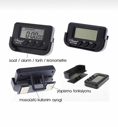 ARAÇ-MASA Saati Alarm-Tarih-Kronomtre