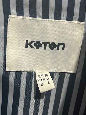 36 Beden Koton Lacivert Yağmurluk/Trençkot 36 Beden