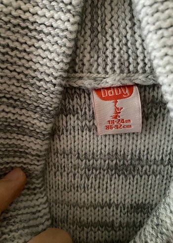Baby&Kids Bohem Tarz Gri Örgü Erkek Çocuk Hırka