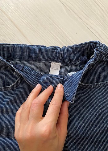 LC Waikiki Düğmeli Çizgili Erkek Kot Şort