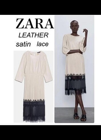 Zara Suni Deri Elbise