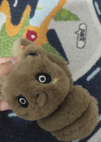 Nakışlı Kürklü Çocuk Kulaklık - Görsel 4