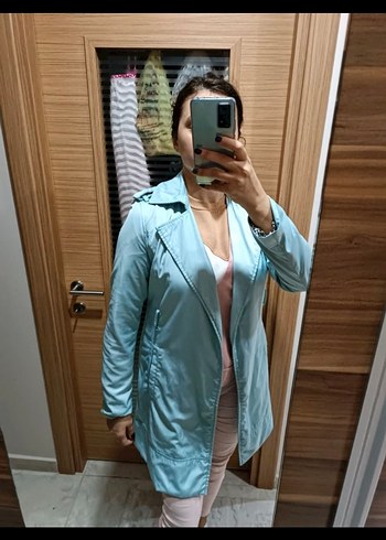 Mavi Zara Kadın Trençkot - Görsel 4