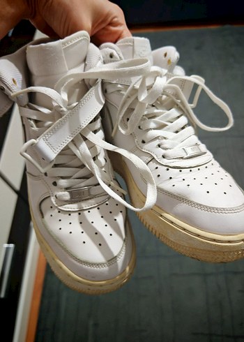 Beyaz Bağcıklı Yüksek Topuklu Kadın Spor Ayakkabı - Görsel 2