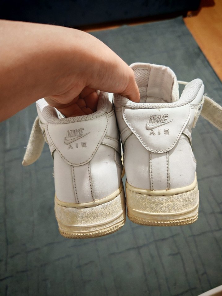 Beyaz Bağcıklı Yüksek Topuklu Kadın Spor Ayakkabı - Görsel 3