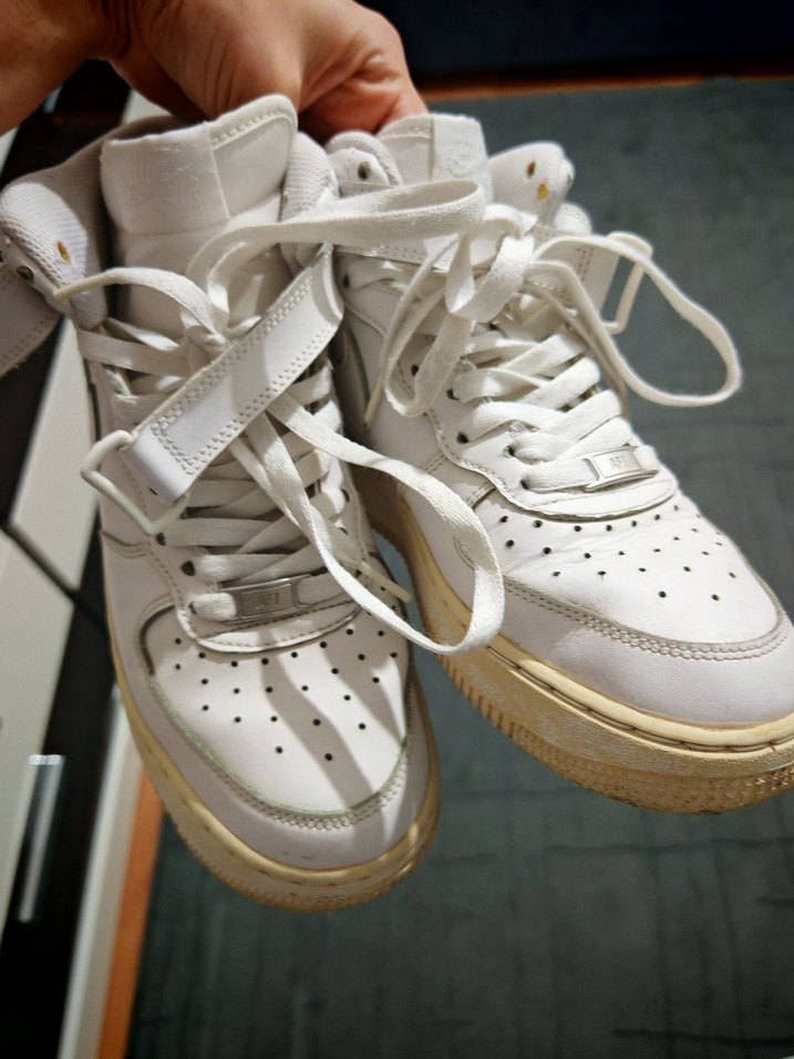 Beyaz Bağcıklı Yüksek Topuklu Kadın Spor Ayakkabı - Görsel 2