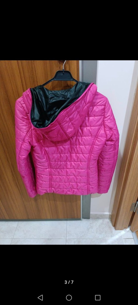 Pembe Fermuarlı Kadın Ceket - Görsel 3