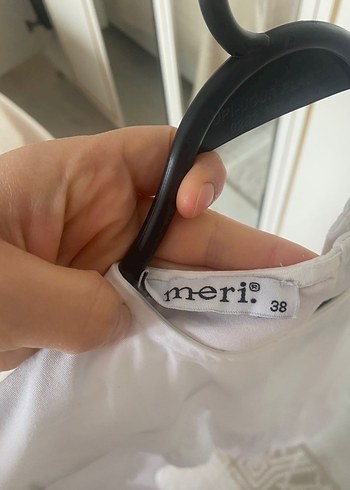 Diğer Beyaz Keten Midi Gömlek Elbise