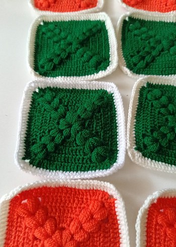 Çok Renkli Örgü Parçaları motifler - Görsel 5