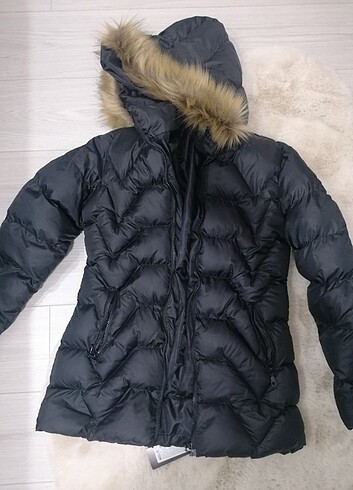 Uzun şişme mont 
