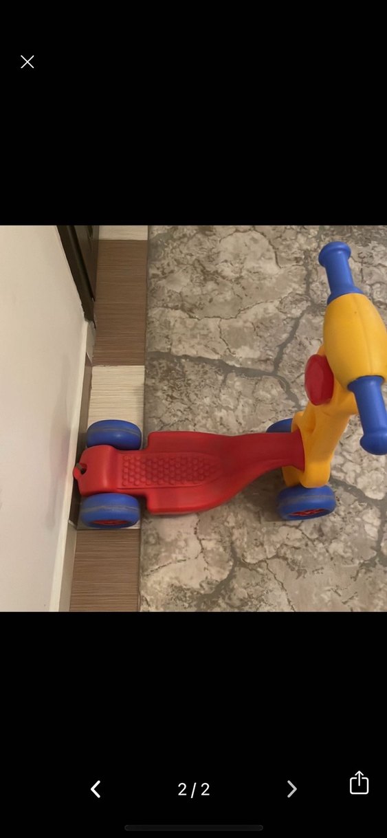 Renkli Sarı Çocuk Scooterı - Görsel 2