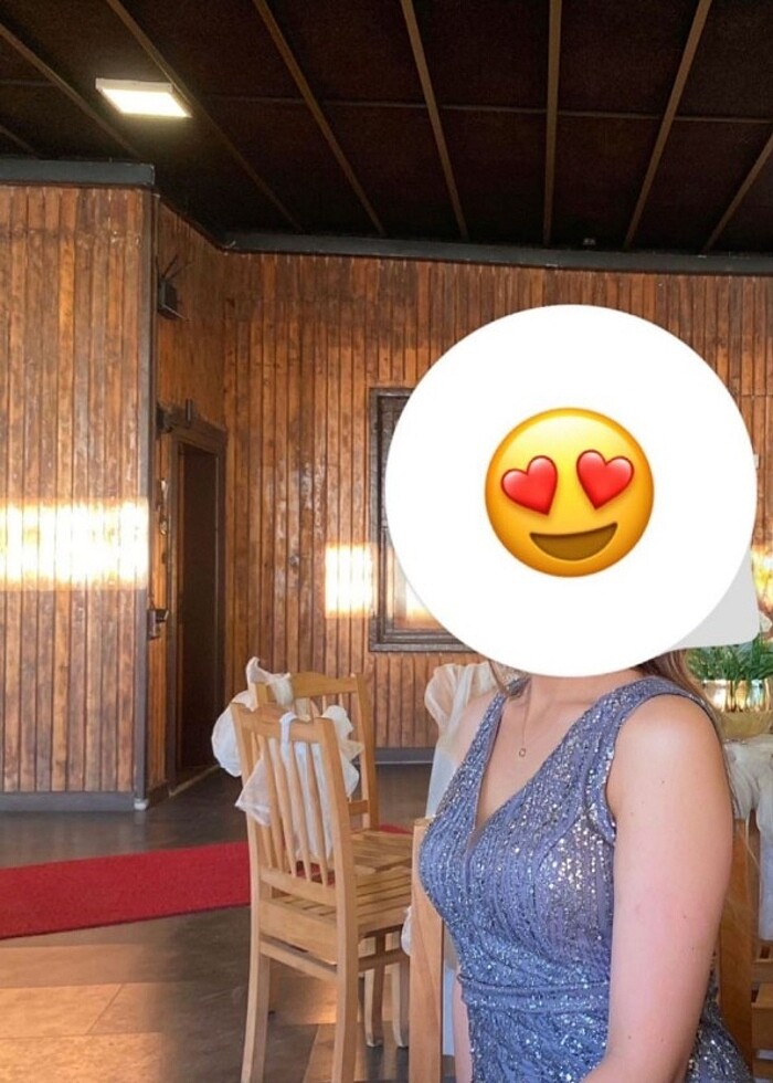 GÜMÜŞ SİMLİ PAYETLİ ELBİSE - Görsel 3