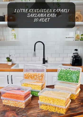 Saklama Kabı 10'lu Set - Görsel 2
