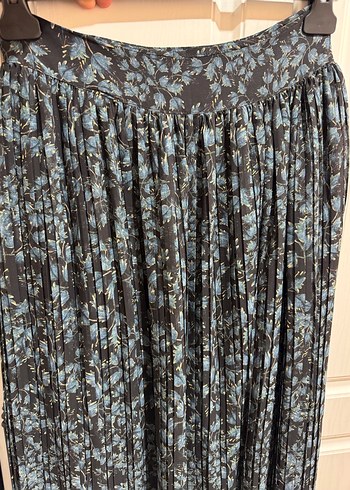 Bohem Uzun Pilili Mavi Etek - Görsel 3