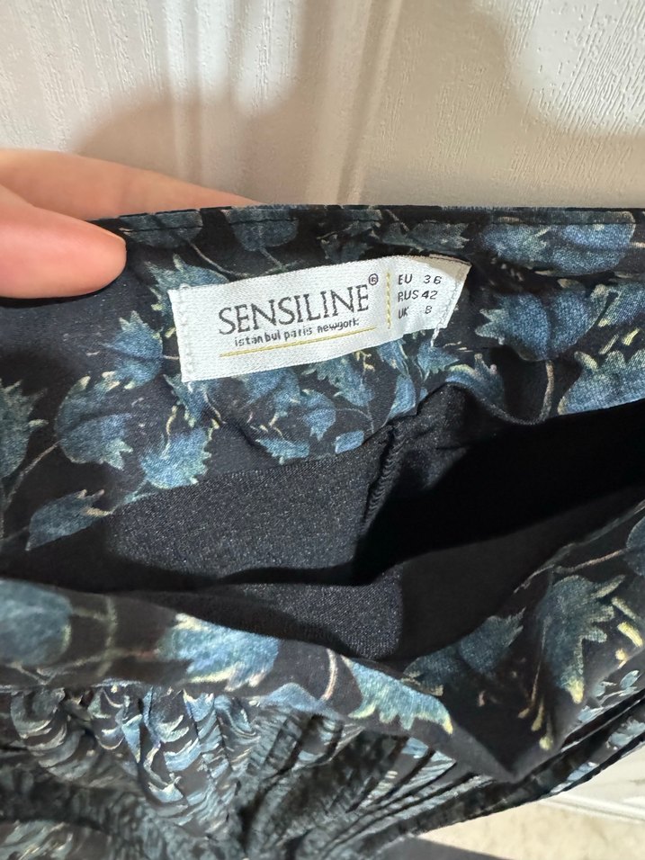 Bohem Uzun Pilili Mavi Etek - Görsel 4